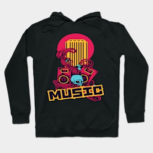 Skull music speaker Hoodie